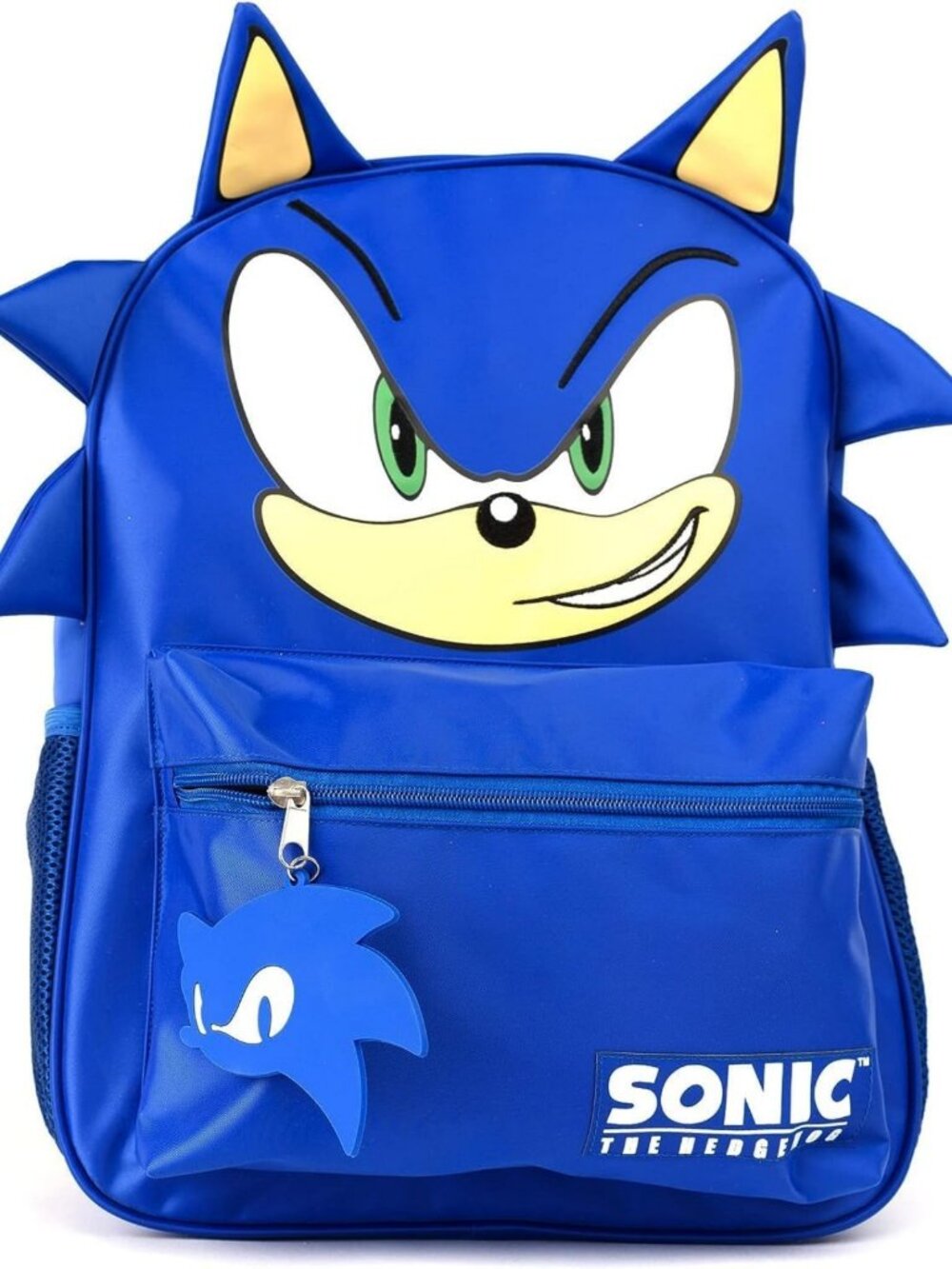 Stylish 16" Sonic Backpack for Kids, Adjustable Straps, Padded Back, 3D Design